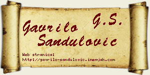 Gavrilo Sandulović vizit kartica